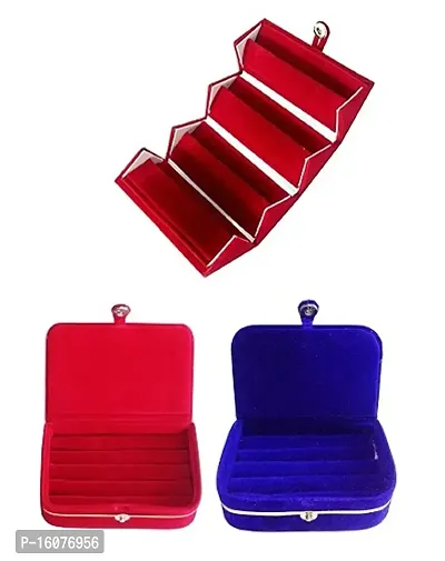 UF velvet ring earing jewellery box(Multicolor)