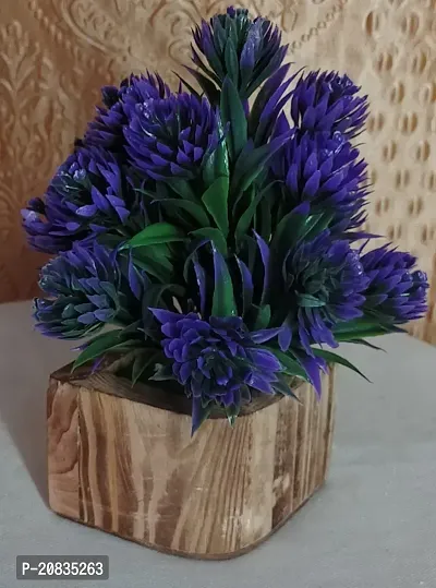 Flower Pot Wooden (Blue)