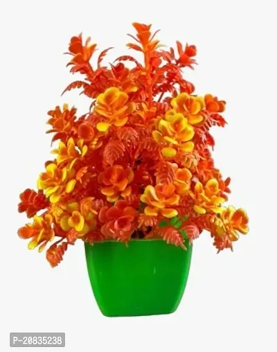 Orange Flower Pot Artificial