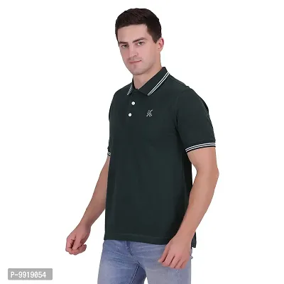 KILTAR MON NOM Mens Polo Tshirt - Collar t-Shirt Regular fit DarkGreen-thumb3