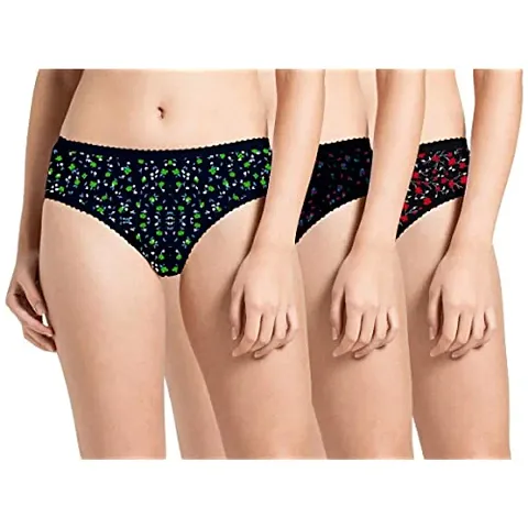 WON NOW Women's Panties/Briefs (Pack of 3) Combo mutlicolor Size ( , l , XL , XXL ) (Assorted Colours) Dark Colour (95)