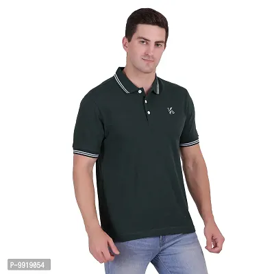 KILTAR MON NOM Mens Polo Tshirt - Collar t-Shirt Regular fit DarkGreen-thumb4