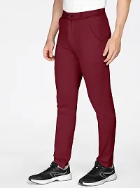 Classic Cotton Blend Solid Casual Trouser for Men-thumb1