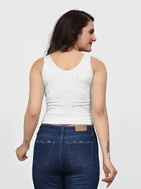 Classic Cotton Solid Crop Top for Women-thumb2