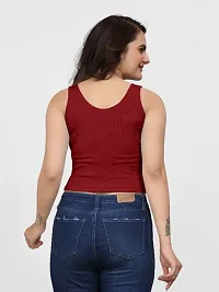 Classic Cotton Solid Crop Top for Women-thumb2