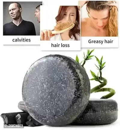Natural Grey Hair Removal Soap, Grey Hair Removal Soap, Gray Hair Coverage Soap, Hair Darkening Compressed Soap Bar, Hair Darkening Shampoo Bar for Gray Hair-thumb0