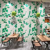 Self adhesive wallpaper sticker brick leaf pattern for wall decorati-thumb3