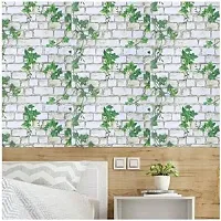 Self adhesive wallpaper sticker brick leaf pattern for wall decorati-thumb1