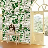 Self adhesive wallpaper sticker brick leaf pattern for wall decorati-thumb2