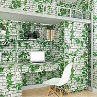 Self adhesive wallpaper sticker brick leaf pattern for wall decorati-thumb2