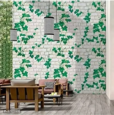 Self adhesive wallpaper sticker brick leaf pattern for wall decorati-thumb3