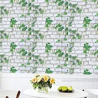 Self adhesive wallpaper sticker brick leaf pattern for wall decorati-thumb1