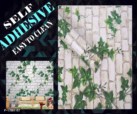 Wall Stickers DIY Decals Wallpaper (45 x 500 cm) 3D Brick Ivy Vine Self Adhesive PVC Vinyl-thumb0