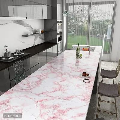 Kitchen cabinets Marble Wallpaper Oil Proof Waterproof Floor Tiles Stickers Waterproof Wall Paper for Home and Kitchen Deacute;cor (200X60 CM)