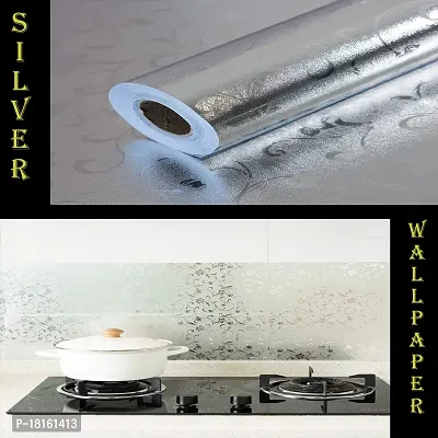 Self Adhesive Wall Stickers Oil-Proof Waterproof Peel  Stick Contact Wallpaper for Kitchen Living Room Office Table Home Decor Furniture Workshop (200X60 CM)