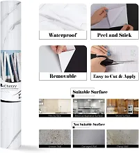 Kitchen Backsplash Wallpaper Peel and Stick Aluminum Foil Contact Paper Self Adhesive Oil-Proof Heat Resistant Wall Sticker for Countertop Drawer Liner Shelf Liner (200X60 CM)-thumb2