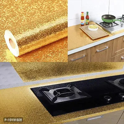 Kitchen Backsplash Wallpaper Peel and Stick Aluminum Foil Contact Paper Self Adhesive Oil-Proof Heat Resistant Wall Sticker for Countertop Drawer Liner Shelf Liner (200X60 CM)-thumb0