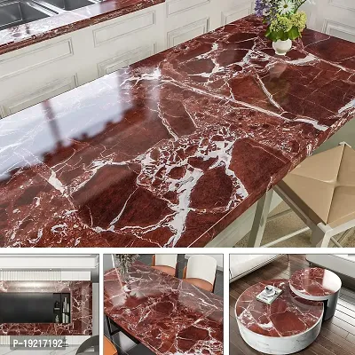 Kitchen cabinets Marble Wallpaper Oil Proof Waterproof Floor Tiles Stickers Waterproof Wall Paper for Home and Kitchen Deacute;cor (200X60 CM)