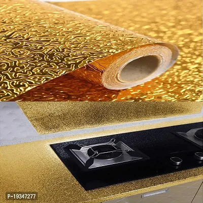 Kitchen Backsplash Wallpaper Peel and Stick Aluminum Foil Contact Paper Self Adhesive Oil-Proof Heat Resistant Wall Sticker for Countertop Drawer Liner Shelf Liner (200X60 CM)