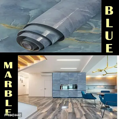 Kitchen cabinets Marble Wallpaper Oil Proof Waterproof Floor Tiles Stickers Waterproof Wall Paper for Home and Kitchen Decor-thumb0