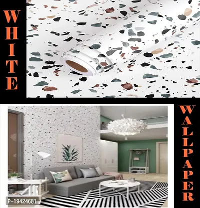 Kitchen cabinets Marble Wallpaper Oil Proof Waterproof Floor Tiles Stickers Waterproof Wall Paper for Home and Kitchen Decor-thumb0