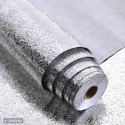 Kitchen Backsplash Wallpaper Peel and Stick Aluminum Foil Contact Paper Self Adhesive Oil-Proof Heat Resistant Wall Sticker for Countertop Drawer Liner Shelf Liner-thumb2