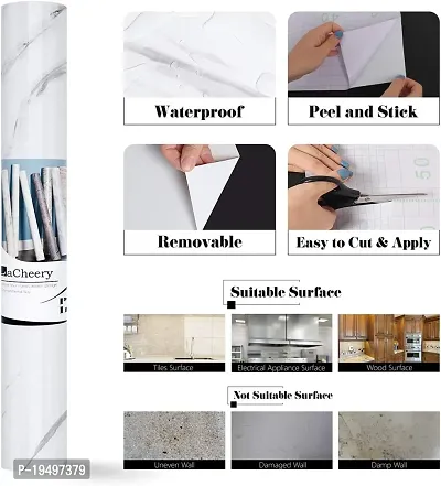 Self Adhesive Wall Stickers Oil-Proof Waterproof Peel  Stick Contact Wallpaper for Kitchen Living Room Office Table Home Decor Furniture Workshop-thumb2