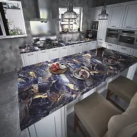 Kitchen cabinets Marble Wallpaper Oil Proof Waterproof Floor Tiles Stickers Waterproof Wall Paper for Home and Kitchen Decor-thumb1