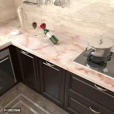 Kitchen cabinets Marble Wallpaper Oil Proof Waterproof Floor Tiles Stickers Waterproof Wall Paper for Home and Kitchen Decor-thumb2