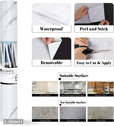 Self Adhesive Wall Stickers Oil-Proof Waterproof Peel  Stick Contact Wallpaper for Kitchen Living Room Office Table Home Decor Furniture Workshop-thumb3