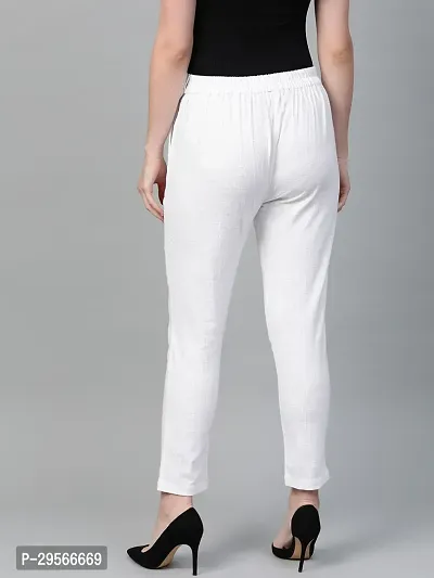 Fancy Cotton Blend Trousers For Women-thumb2