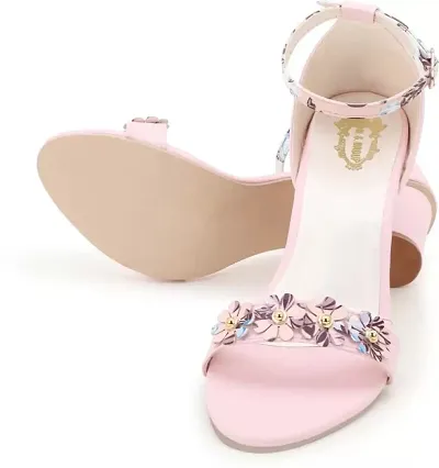 PU Ladies Fancy Heel Sandal, Size: 4-8
