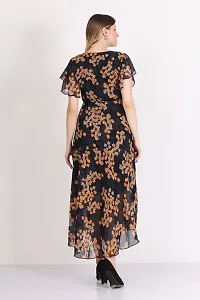 Beautiful Floral Print Georgette Dress For Women-thumb2