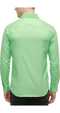 Stylish Cotton Slim Fit Full Sleeves Casual Shirt For Men (Green)-thumb1