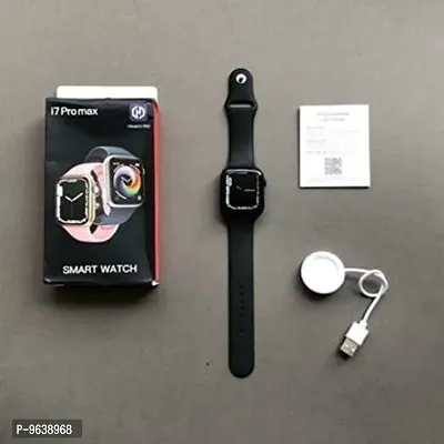 I7 PRO MAX Full Screen Smart Watch Series 7 Smartwatch (Black Strap, 44 MM)-thumb0