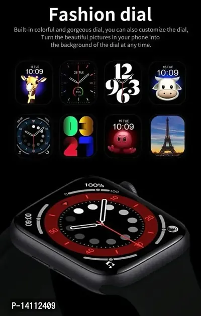 T500 Plus Pro Series 8 Big 45mm HD Infinite Display Calling Smartwatch (Black Strap,-thumb2