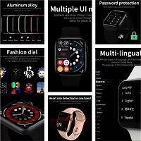 T500 Plus Pro Series 8 Big 45mm HD Infinite Display Calling Smartwatch (Black Strap,-thumb2