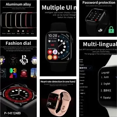 T500 Plus Pro Series 8 Big 45mm HD Infinite Display Calling Smartwatch (Black Strap,-thumb3