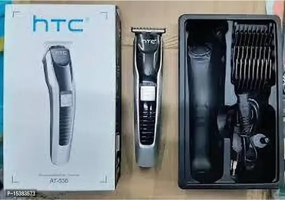 HTC 538-Beard-45 MIN Trimmer 60 min Runtime 4 Length Settings  (Silver, Black)-thumb0