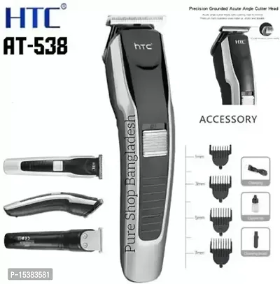 HTC 538-Beard--Trimmer- 60 min 45 MIN Trimmer 60 min Runtime 4  Settings  (Silver, Black)-thumb0
