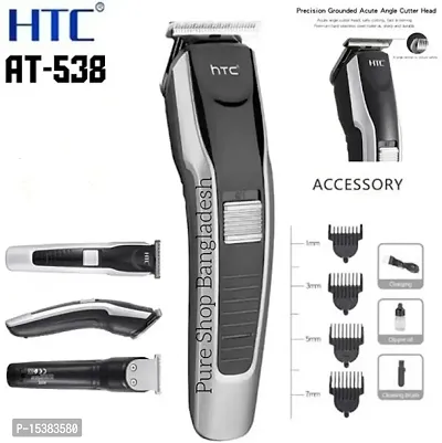 HTC 538-Beard--Trimmer- 60 min Trimmer 45 MIN Trimmer 60 min Runtime 4 Length Settings  (Silver, Black)-thumb0