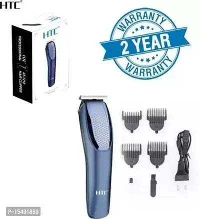 HTC AT 1210 Trimmer 240 min Runtime 8 Length Settings Fully Waterproof Trimmer 120 min Runtime 3 Length Settings  (Blue)