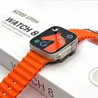 Series 8 Watch Bluetooth Call Fitness Bracelet Magnetic Charging T10 Smartwatch  (Orange Strap, Free Size)-thumb1