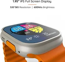 Series 8 Watch Bluetooth Call Fitness Bracelet Magnetic Charging T10 Smartwatch  (Orange Strap, Free Size)-thumb2