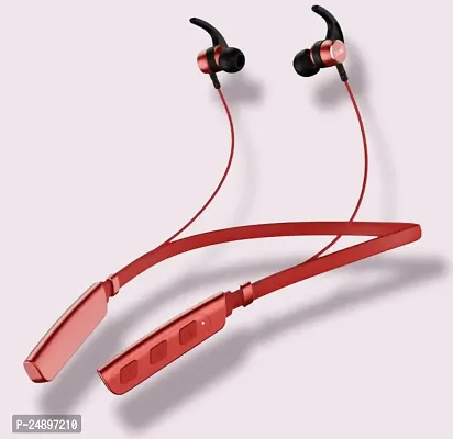 boAt Rockerz 235V2  bluetooth Wireless Neckband with IPX5 Sweat and Water Resistance, Fast Charge, 8Hrs Playback, magnetic earbuds (Red)