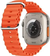 S8 Android Smart Watch Men 4G Network BT Call Smartwatch  (Orange Strap, Free Size)-thumb2