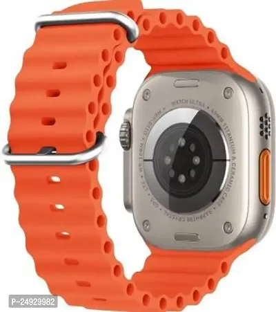 S8 Android Smart Watch Men 4G Network BT Call Smartwatch  (Orange Strap, Free Size)-thumb3