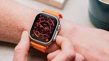 Original T800 Ultra Smartwatch  (Orange Strap, Free size)-thumb1