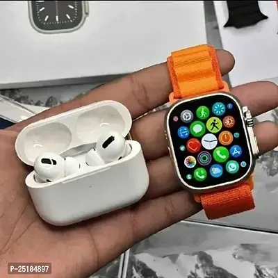 Combo-Pack-T800-Ultra-Orange-Smartwatch-and-AIRPODS-Pro-2-gen-Wireless-earbud-thumb0