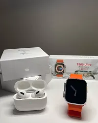 Combo-Pack-T800-Ultra-Orange-Smartwatch-and-AIRPODS-Pro-2-gen-Wireless-earbud-thumb1